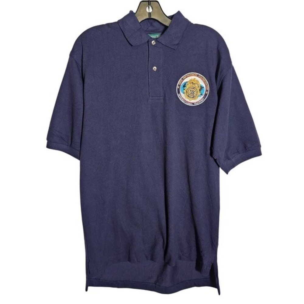DEA Drug Enforcement Administration International Training Polo Shirt NavyBlue L